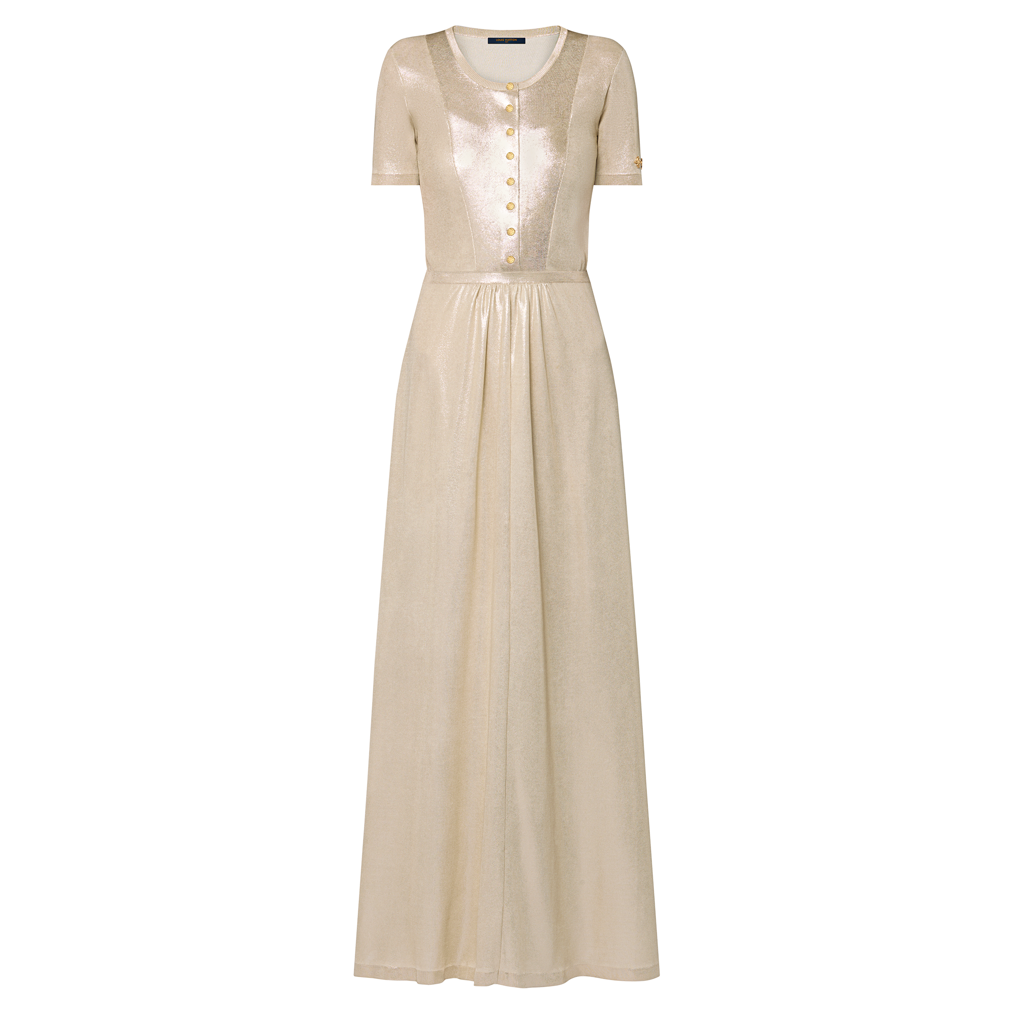  Metallic Silk Knit Dress  in Women