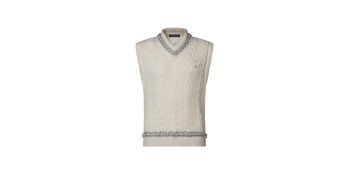 Embroidered Cable-Knit Cricket Vest - For Men | LOUIS VUITTON