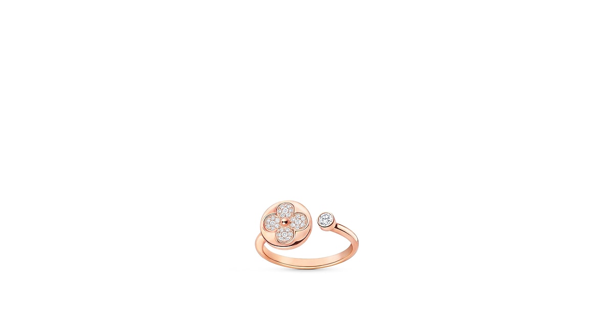 Color Blossom Mini Sun Ring, Pink Gold And Diamonds Categories