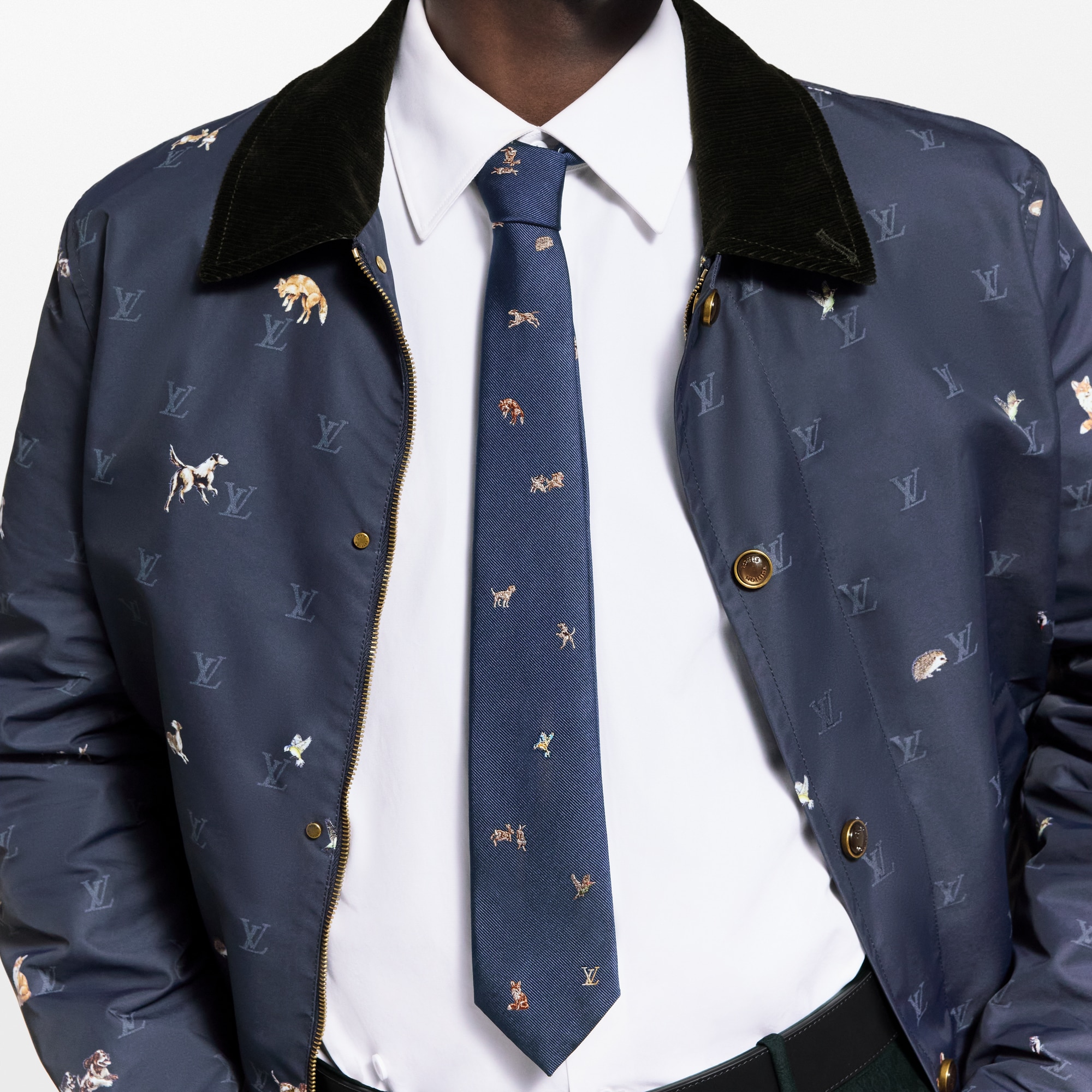 Animal Blason Tie . in Men