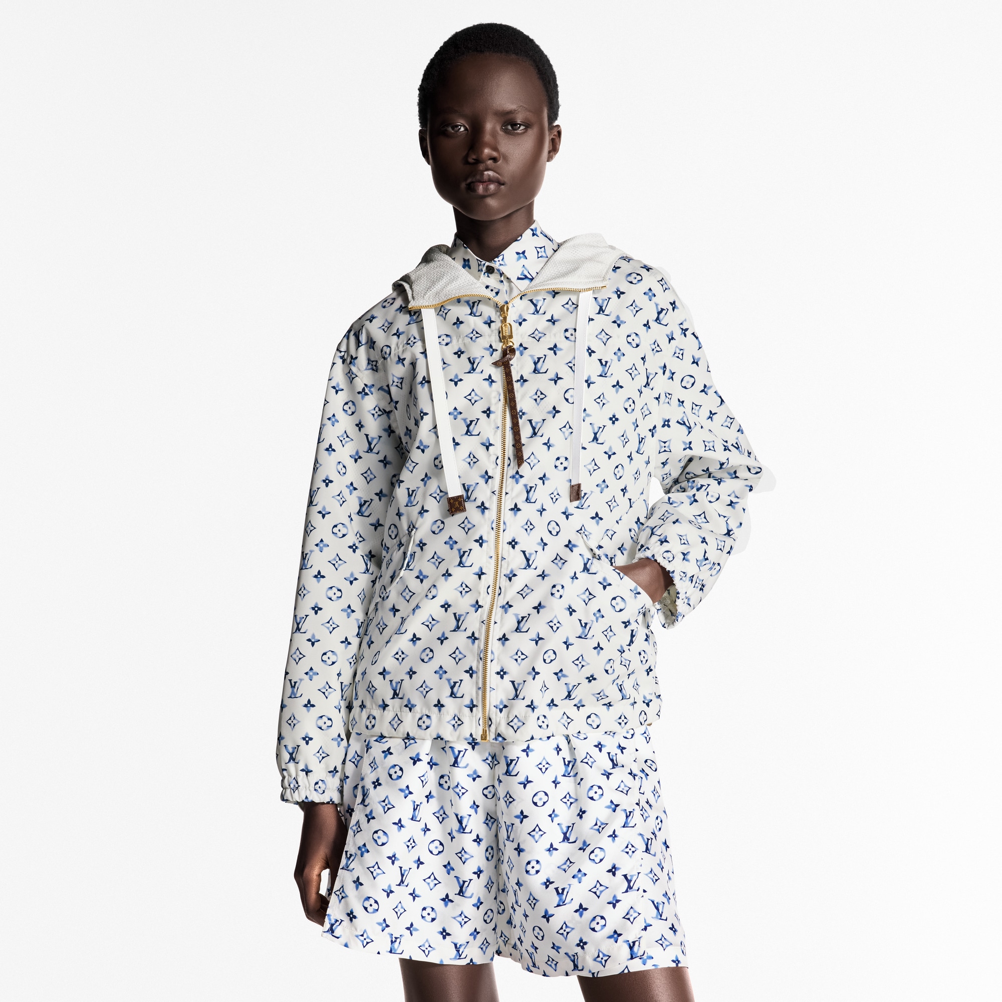 Aquarelle Monogram Parka  in Women