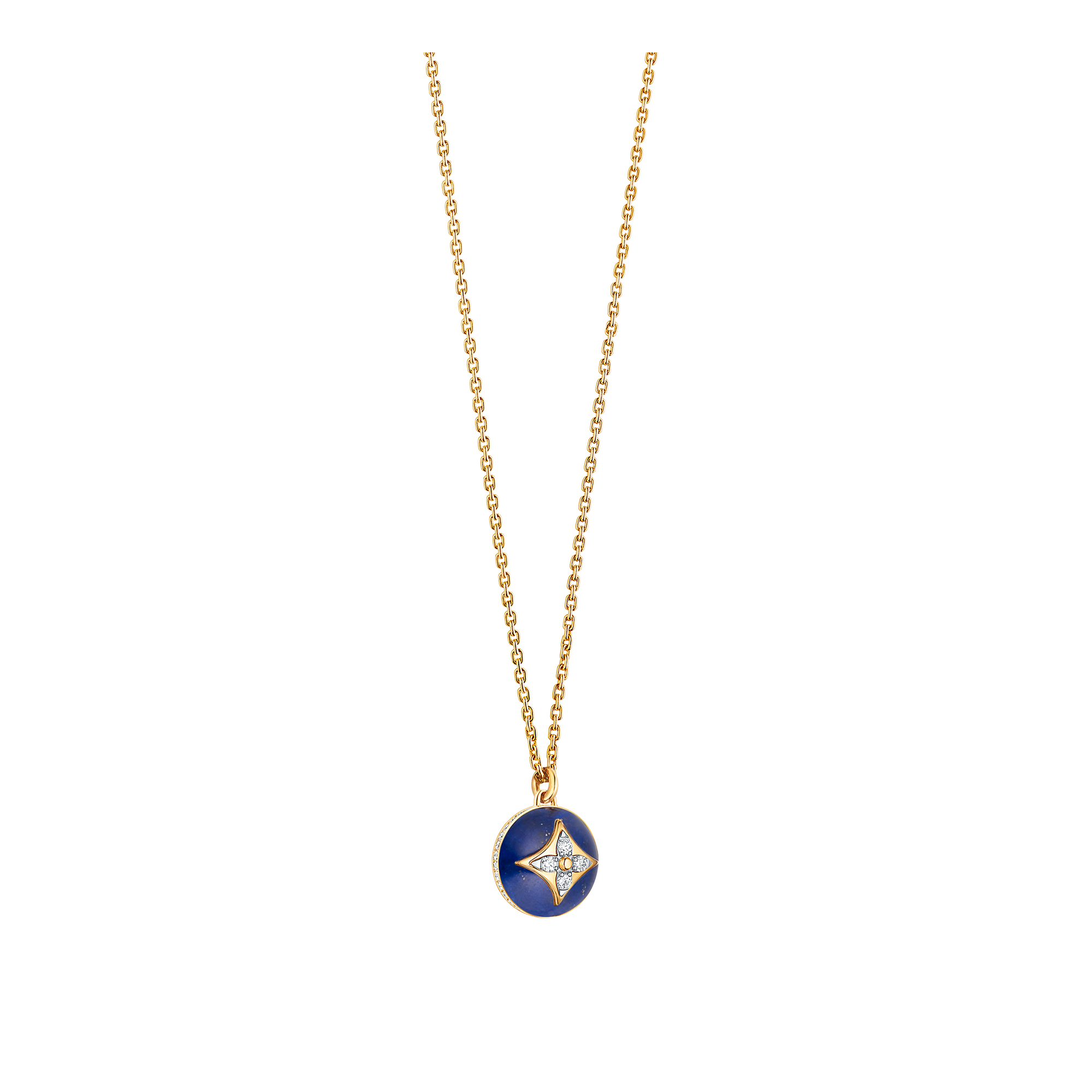 B Blossom Pendant, Yellow Gold, Lapis Lazuli and Diamonds  in Jewellery