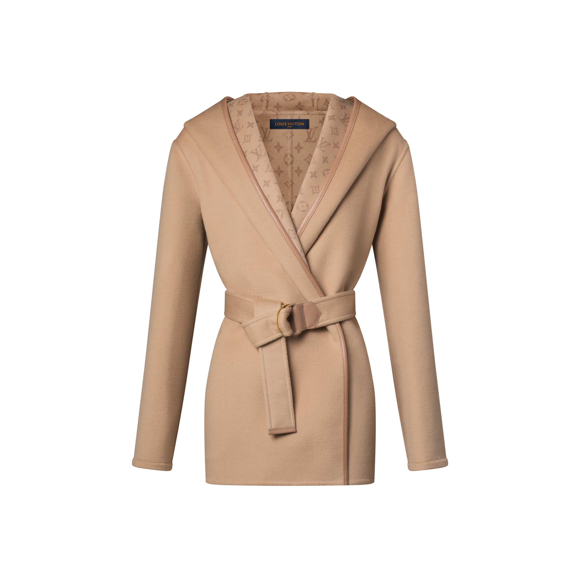 Belted Short Wrap Pea Coat  in Women