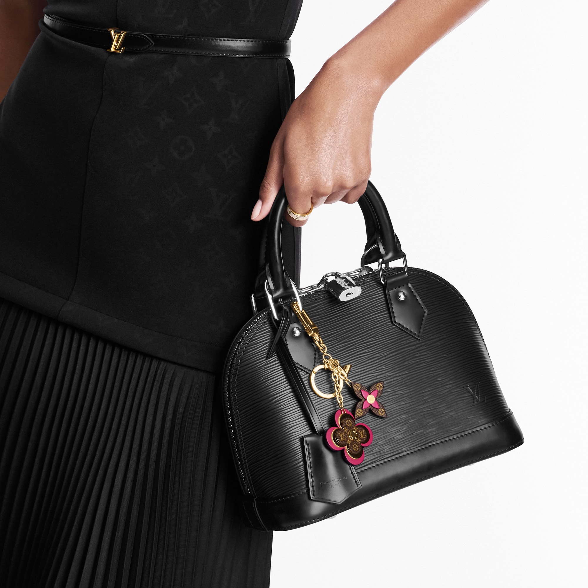 Blooming Flowers Bag Charm and Key Holder . in Women