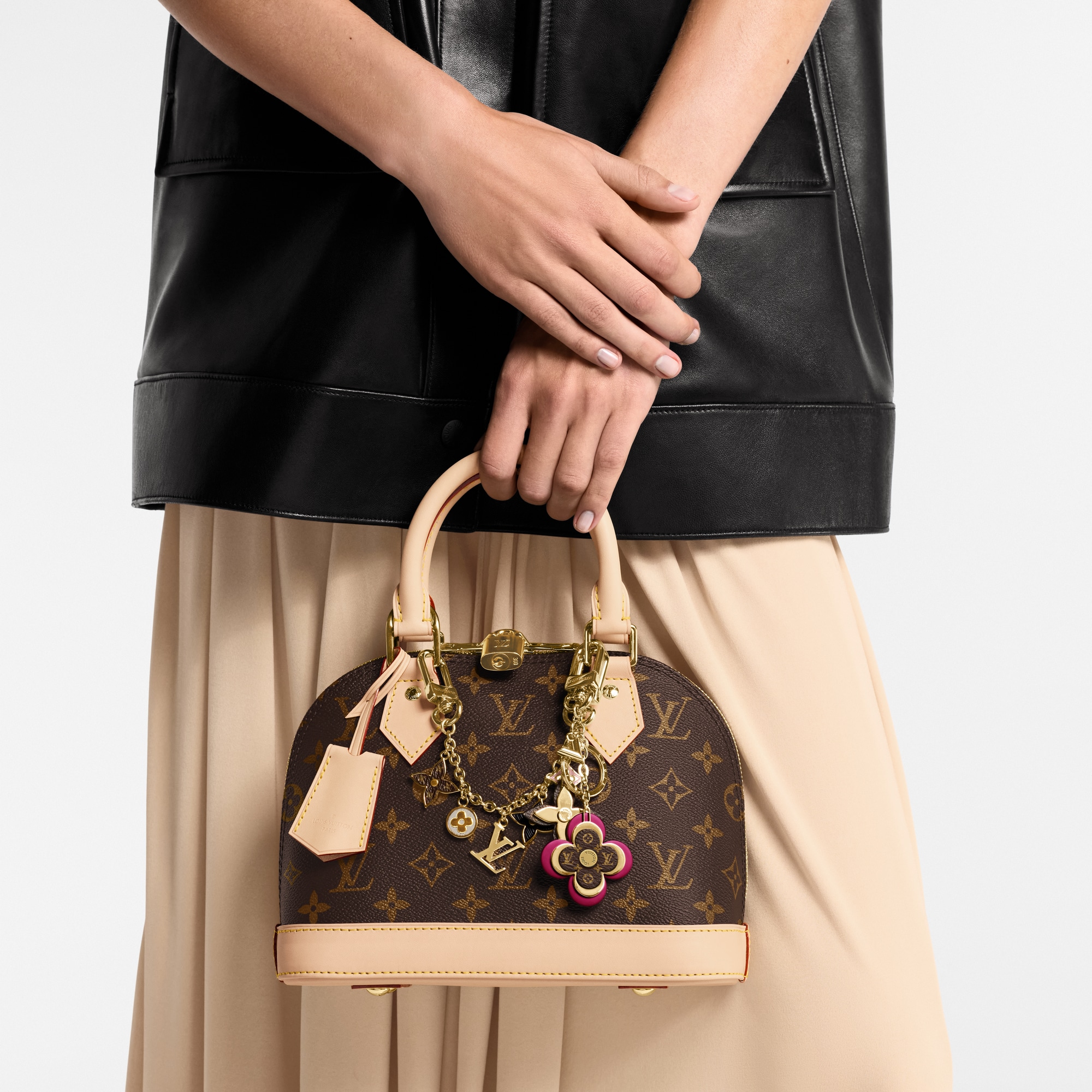 Blooming Flowers Bag Charm and Key Holder . in Women