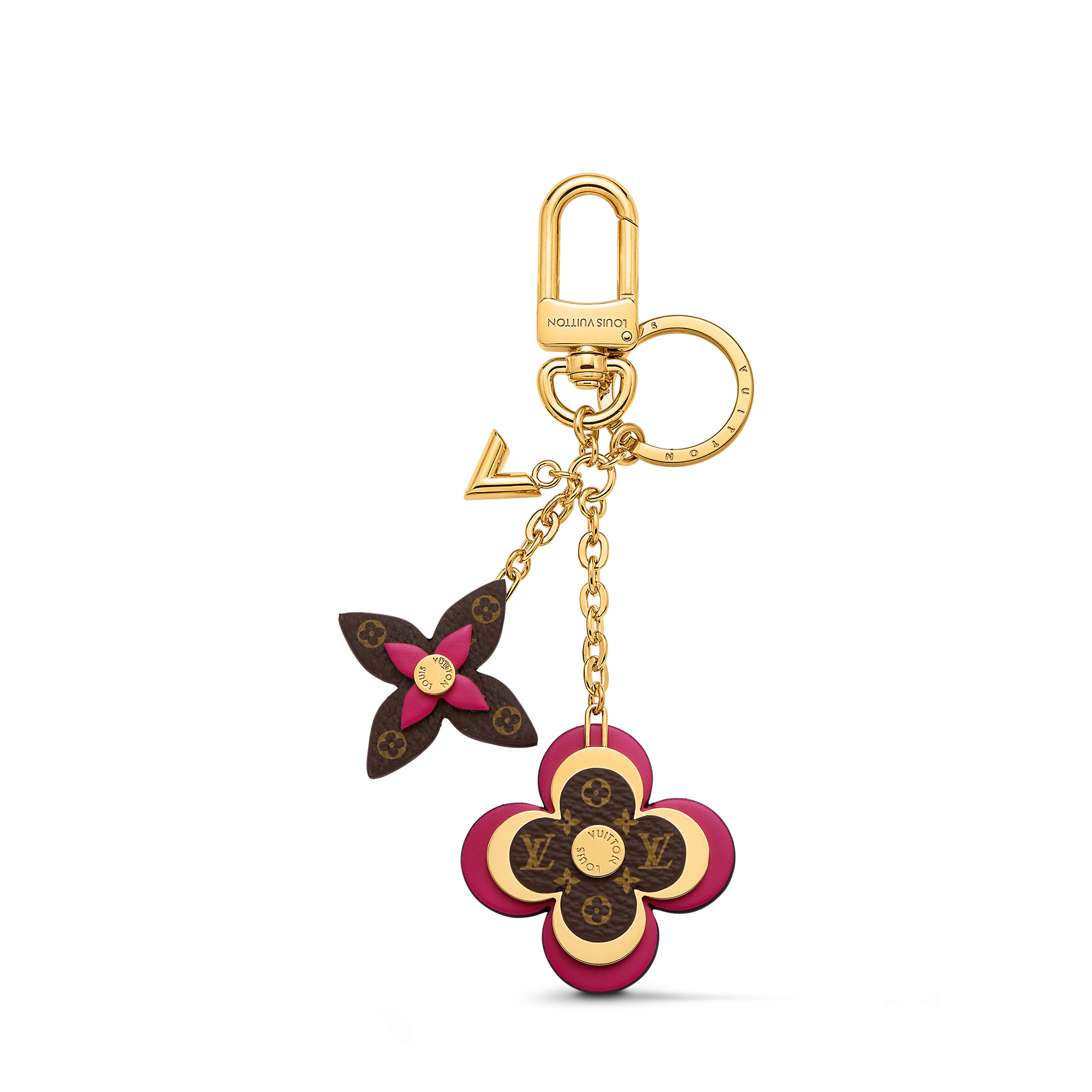 Blooming Flowers Bag Charm and Key Holder . in Women