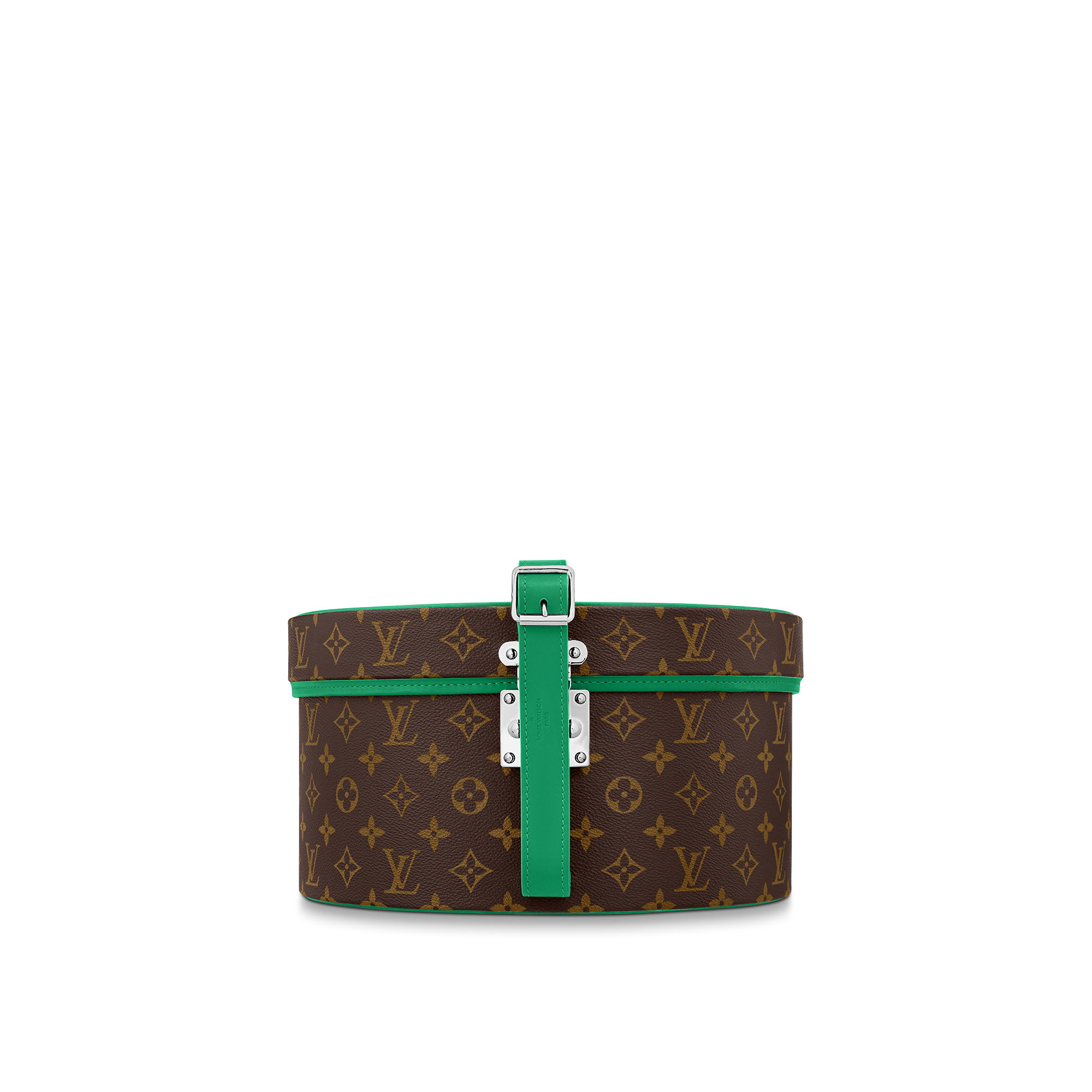 Boîte Chapeau 30 Macassar Vert Monogram Macassar in Trunks, Travel and Home