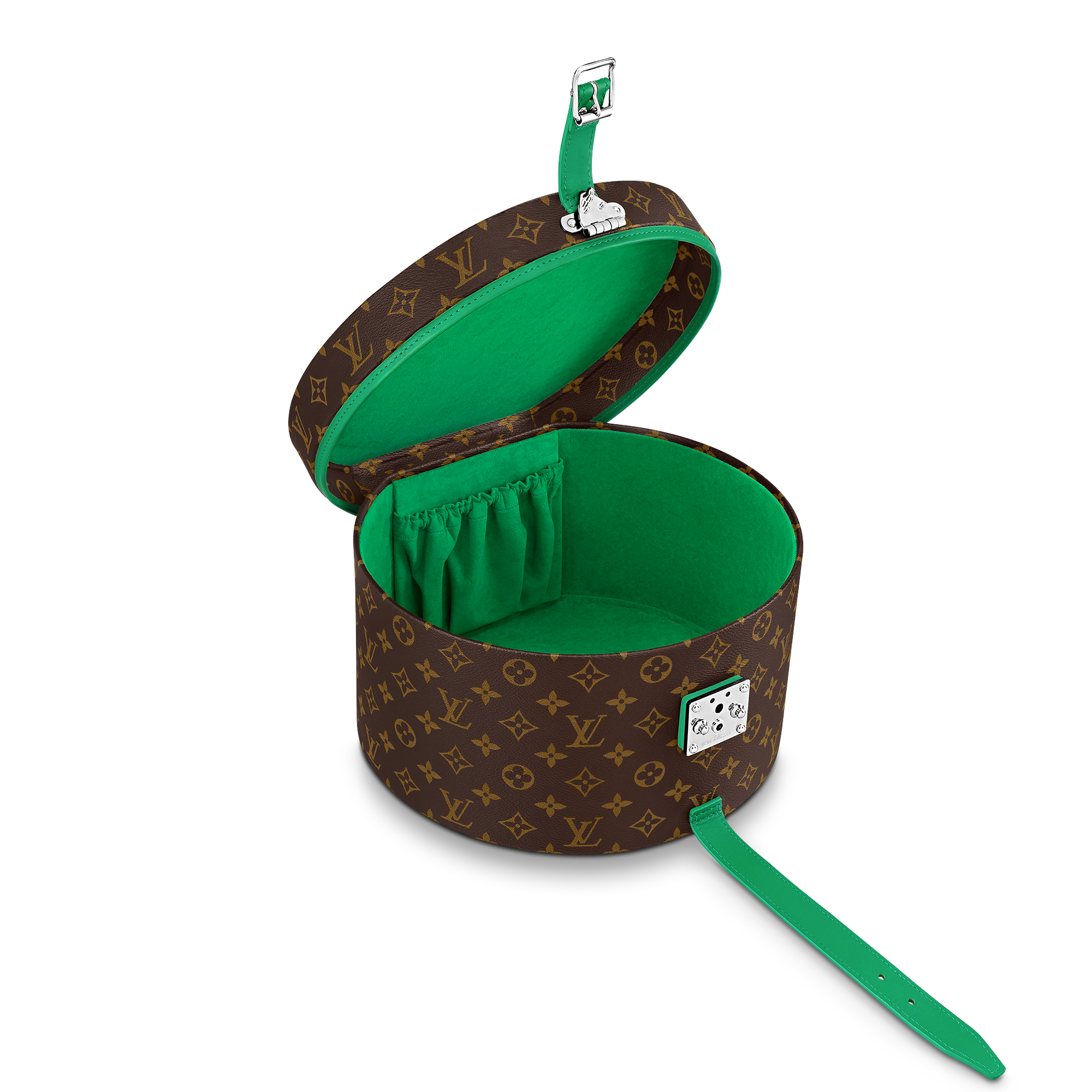 Boîte Chapeau 30 Macassar Vert Monogram Macassar in Trunks, Travel and Home