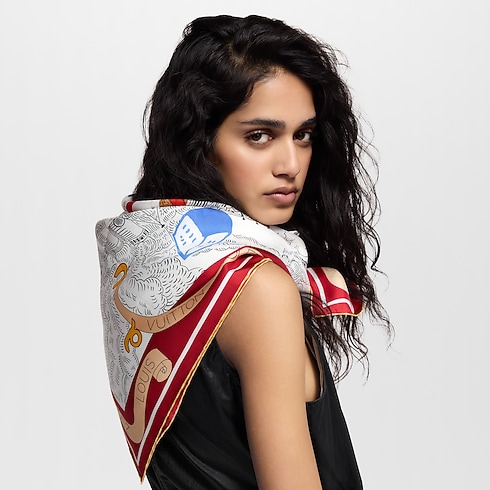 Bon Voyage Square 90 . in Women's Accessories Silk Squares and Bandeaus collections by Louis Vuitton (Product zoom)