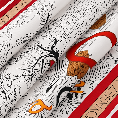 Bon Voyage Square 90 . in Women's Accessories Silk Squares and Bandeaus collections by Louis Vuitton (Product zoom)