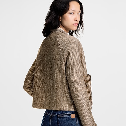 Boxy Glitter Knit Cardigan in Women's Ready-to-Wear Knitwear collections by Louis Vuitton (Product zoom)