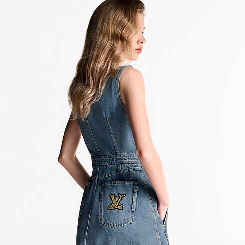 Button Front Denim Dress in Women's Ready-to-Wear Dresses collections by Louis Vuitton (Product zoom)
