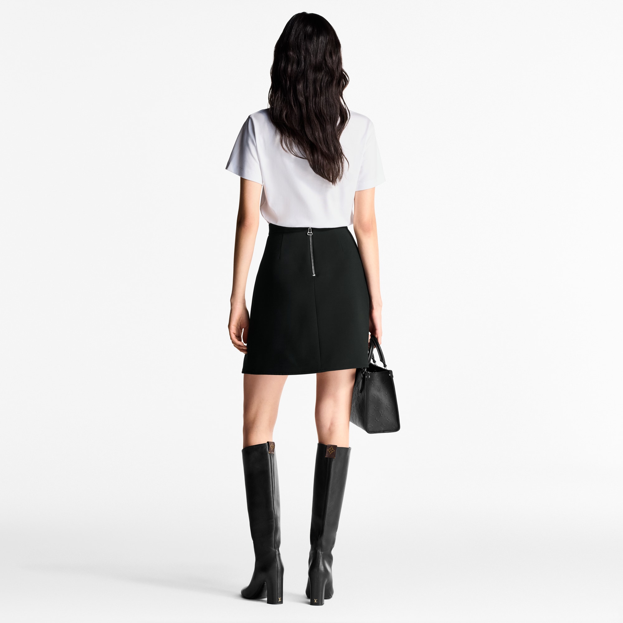 Button Trim Mini Skirt   in Women