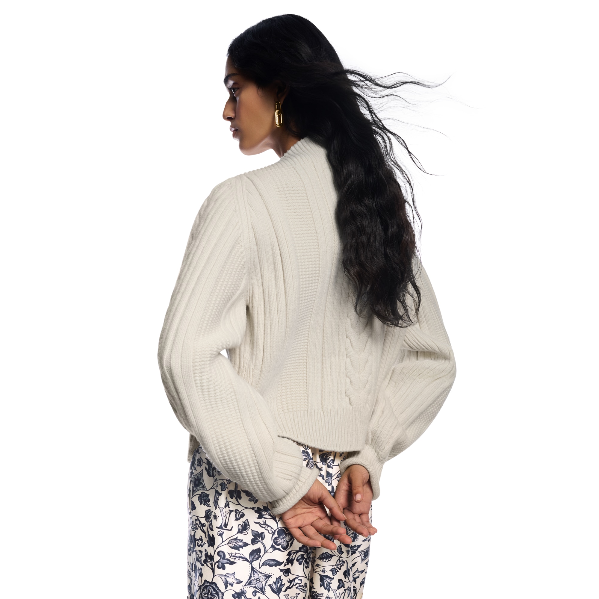 Cable Knit Strap Cardigan  in Women
