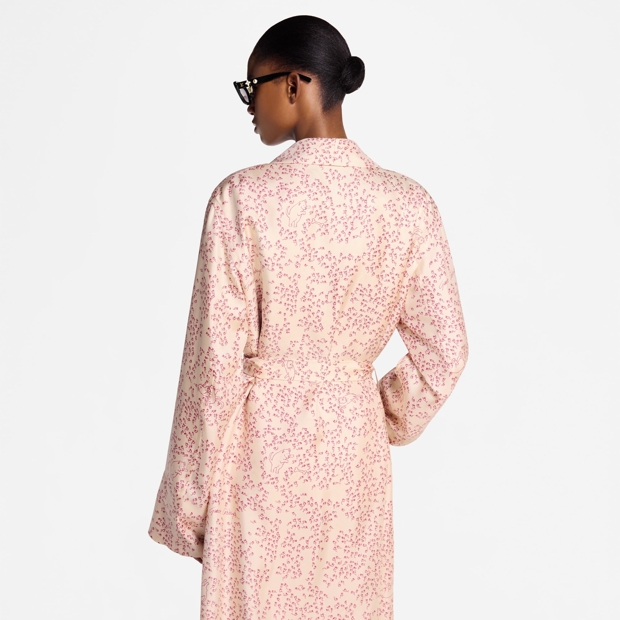 Cat-and-Mouse Print Robe  in Women