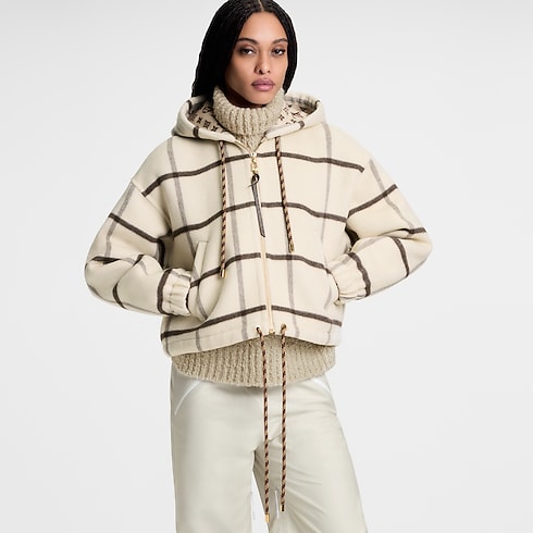 Check Motif Hooded Jacket in Women's Ready-to-Wear Coats and Jackets collections by Louis Vuitton (Product zoom)