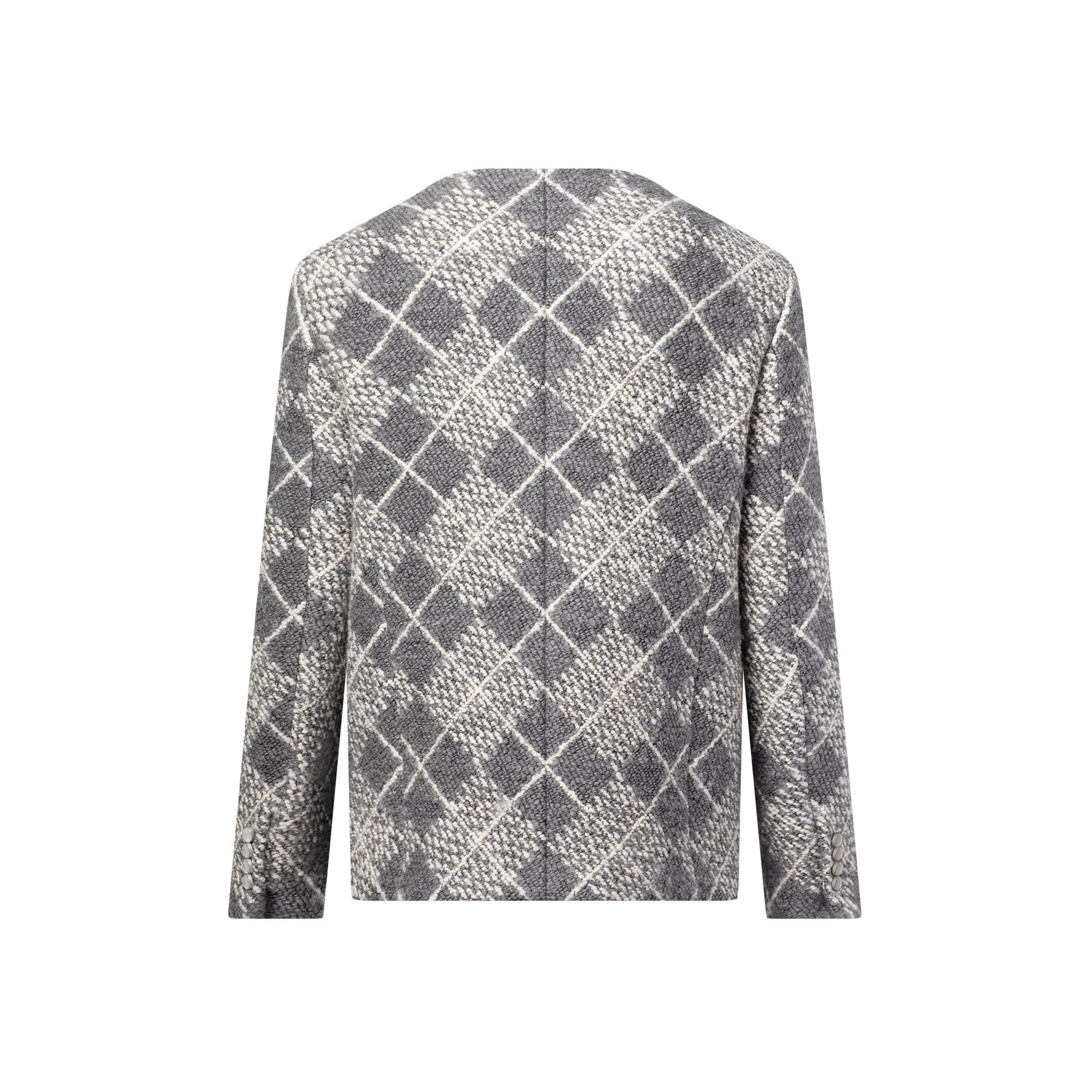 Chic Collarless Wool Jacket  in Men