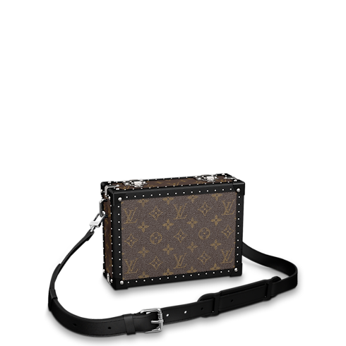 Clutch Box Monogram Macassar in Les Extraordinaires's Hardsided Wearable Trunks collections by Louis Vuitton (Product zoom)