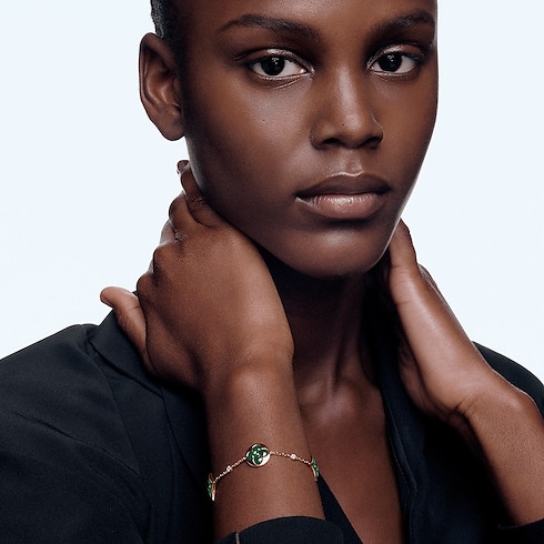 Color Blossom Bb Multi-Motif Bracelet, Pink Gold, Malachite And Diamonds in Jewellery's Categories All Fine Jewellery collections by Louis Vuitton (Product zoom)