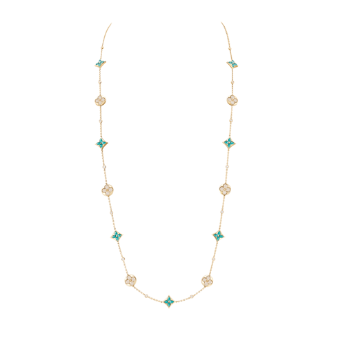 Color Blossom BB Multi-Pattern Long Necklace, Yellow Gold, Amazonite and Diamonds in Jewellery's Categories Necklaces and Pendants collections by Louis Vuitton (Product zoom)