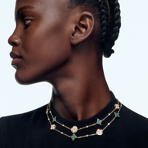 Color Blossom BB Multi-Pattern Long Necklace, Yellow Gold, Amazonite and Diamonds in Jewellery's Categories Necklaces and Pendants collections by Louis Vuitton (Product zoom)