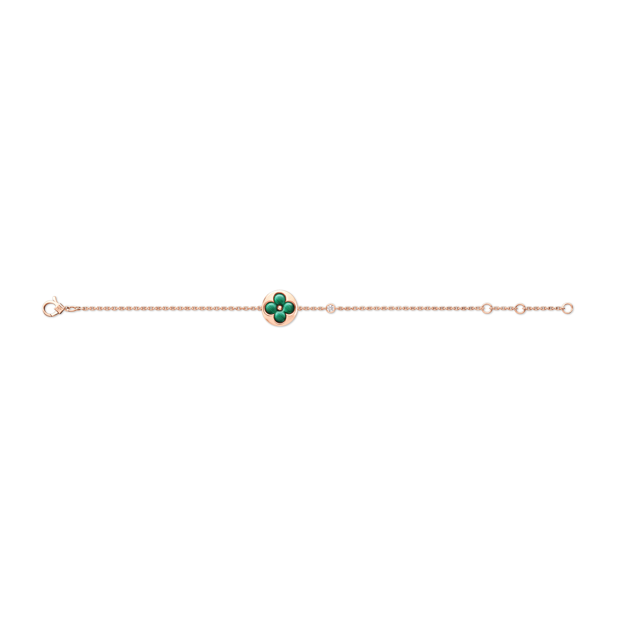 Color Blossom BB Sun Bracelet, Pink gold, Malachite and diamond  in Jewellery