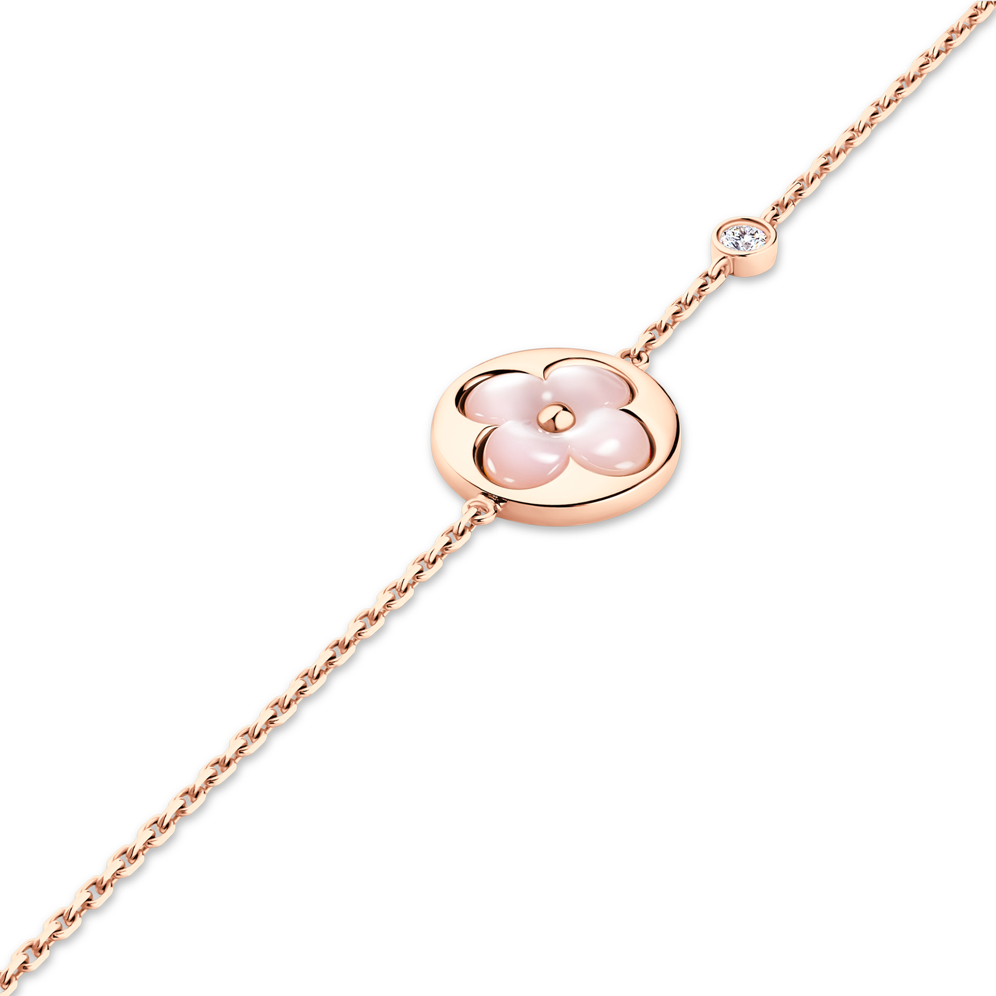 Color Blossom BB Sun Bracelet, Pink Gold, Pink Mother-of-Pearl and Diamond  in Jewellery