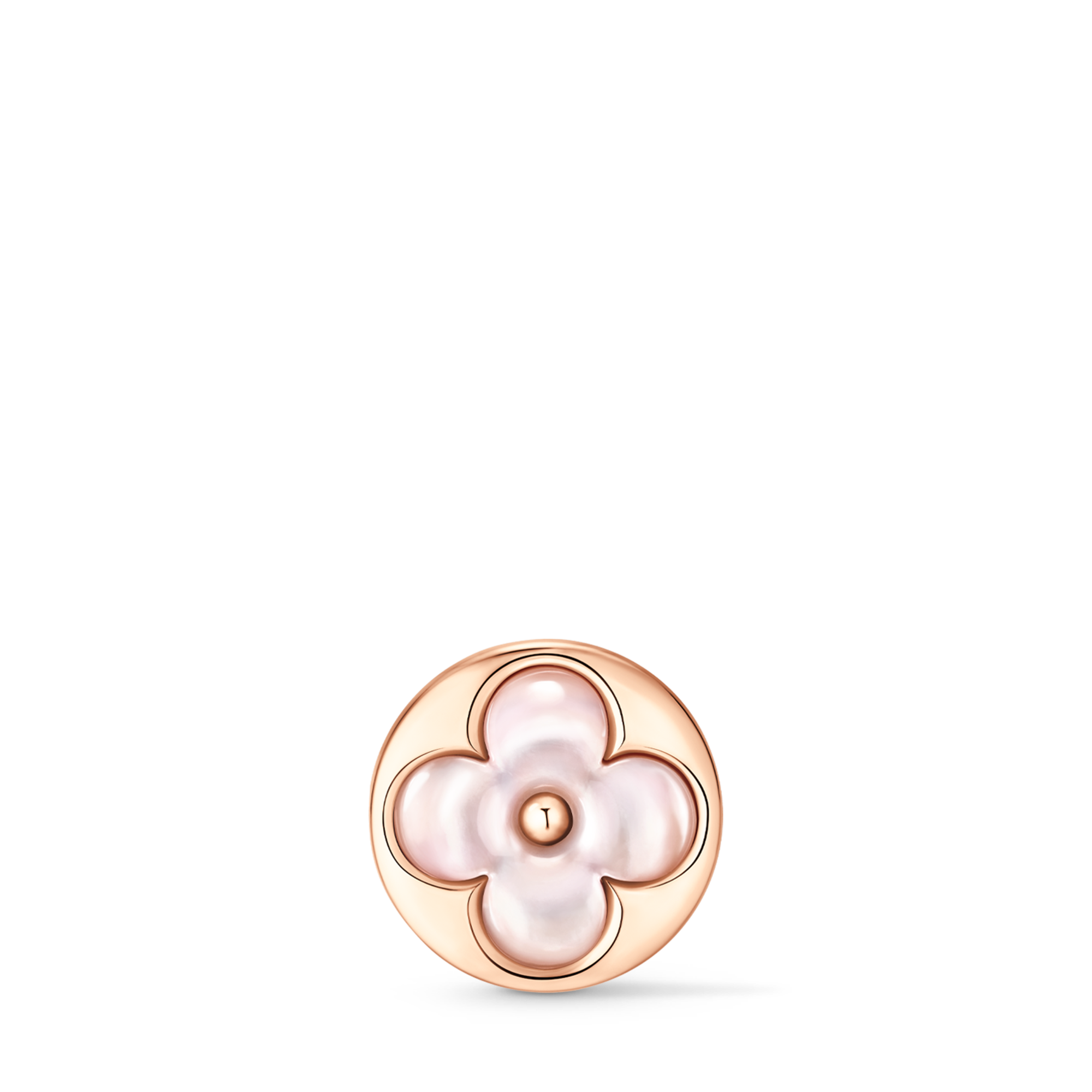 Color Blossom BB Sun Ear Stud, Pink Gold and Pink Mother-of-Pearl - Per Unit  in Jewellery