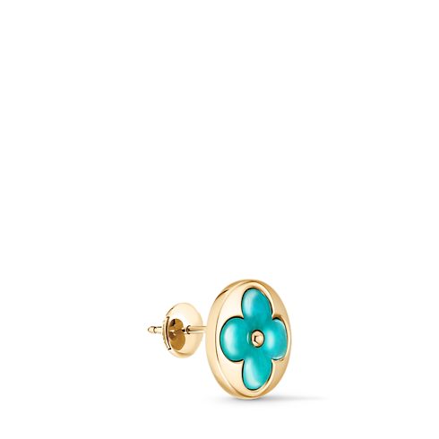 Color Blossom BB Sun Ear Stud, Yellow Gold and Amazonite - Per Unit in Jewellery's Categories Earrings collections by Louis Vuitton (Product zoom)