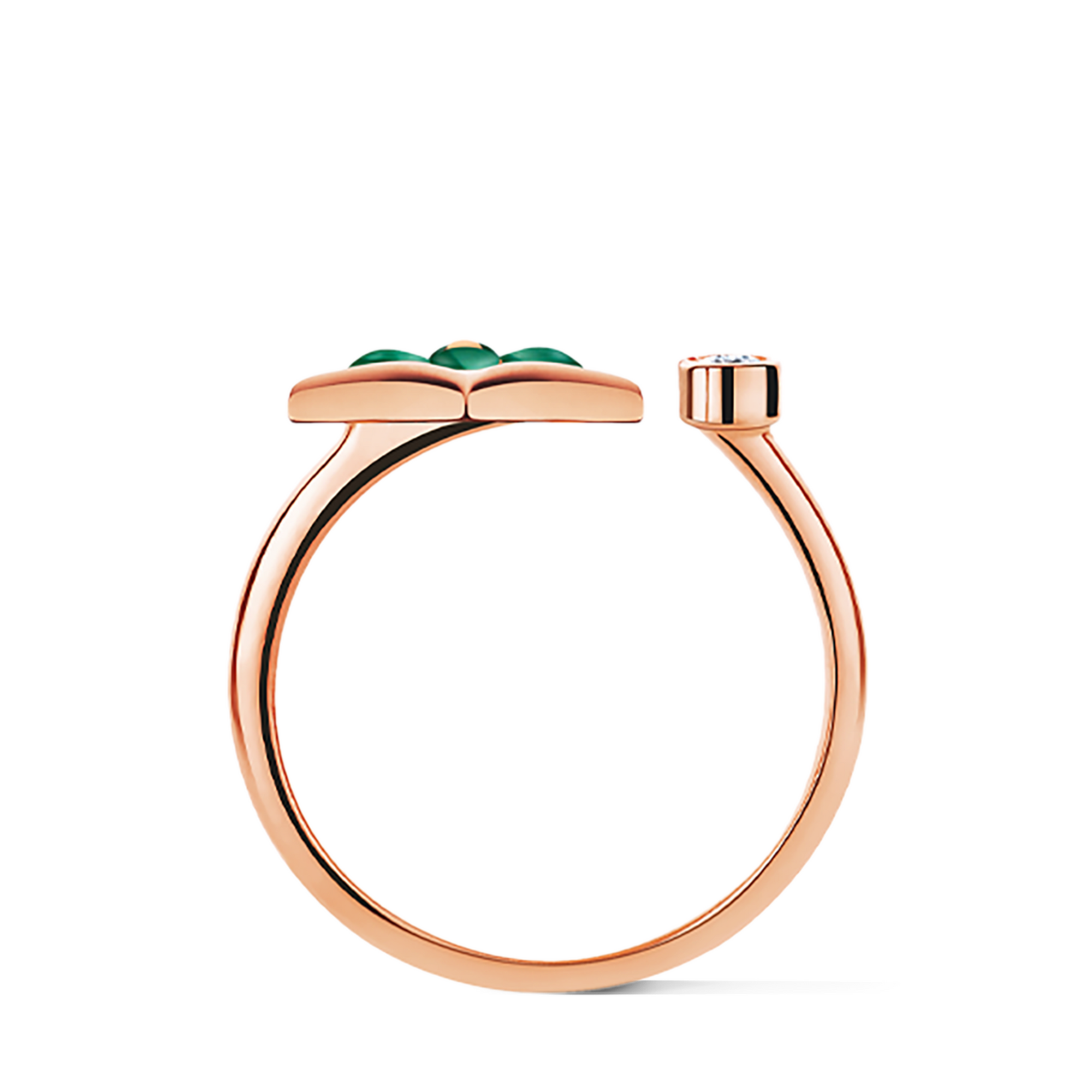 Categories All Fine Jewellery Color Blossom Mini Star Ring, Pink Gold, Malachite and Diamond | Louis Vuitton ® (Product zoom)