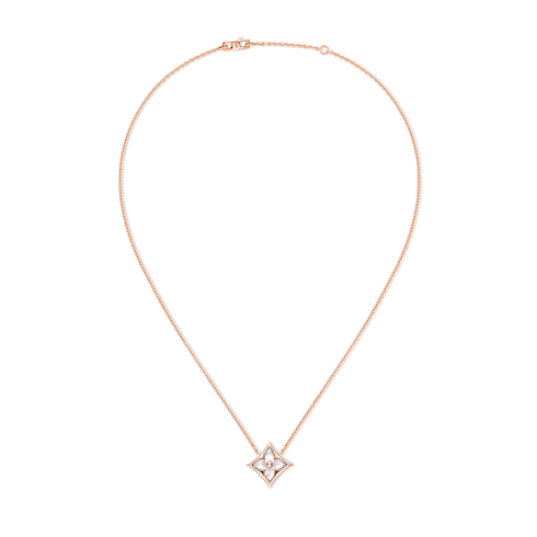 Color Blossom star pendant, pink gold and white mother-of-pearl in Jewellery's Categories All Fine Jewellery collections by Louis Vuitton (Product zoom)