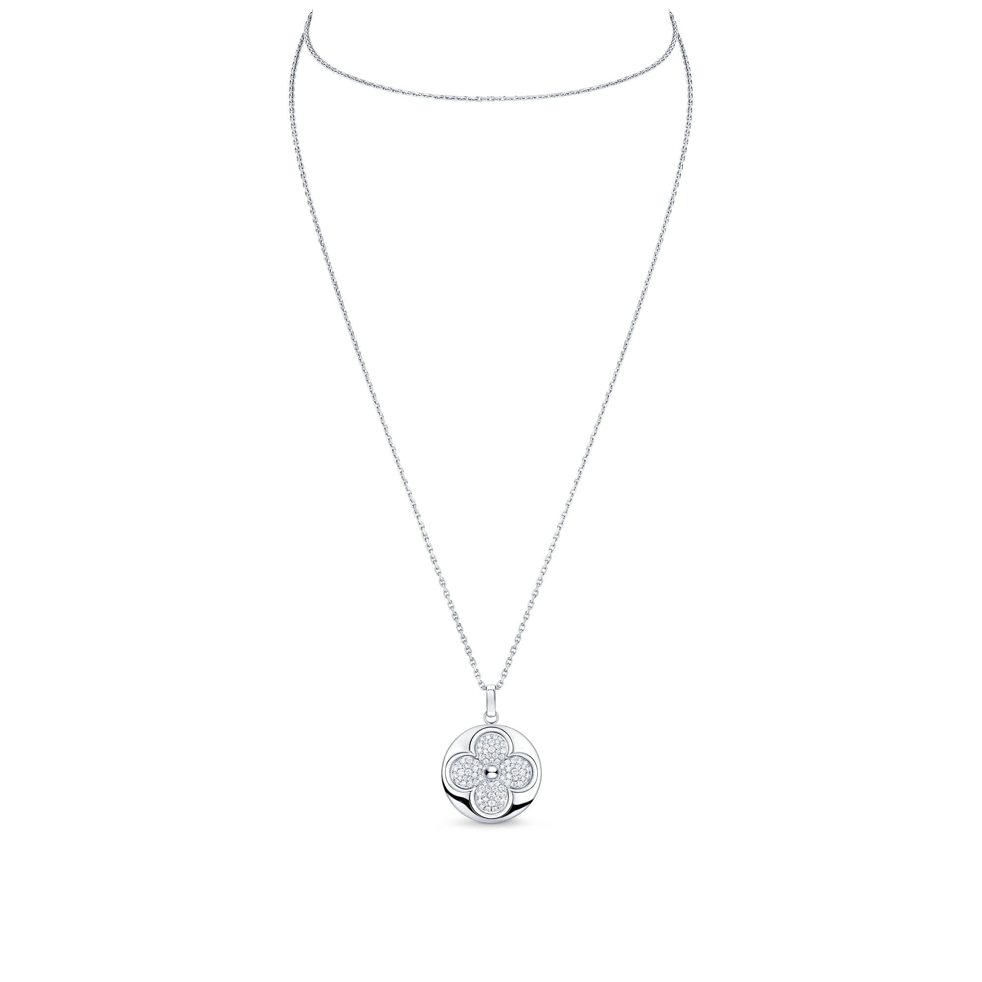 Color Blossom XL Medallion, White Gold And Diamonds  in Jewellery