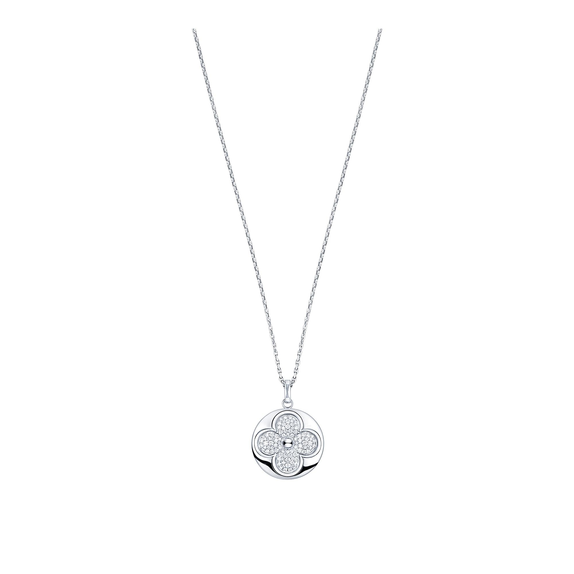 Color Blossom XL Medallion, White Gold And Diamonds  in Jewellery