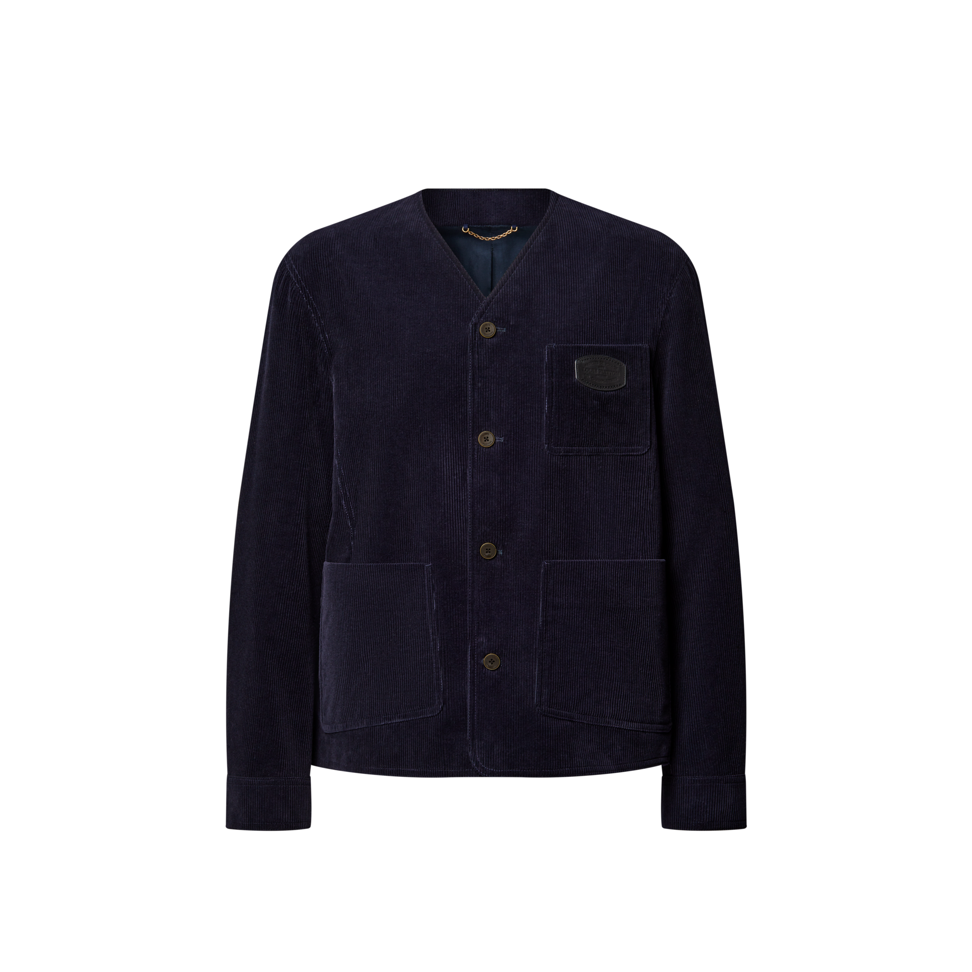 Corduroy Collarless Jacket  in Men