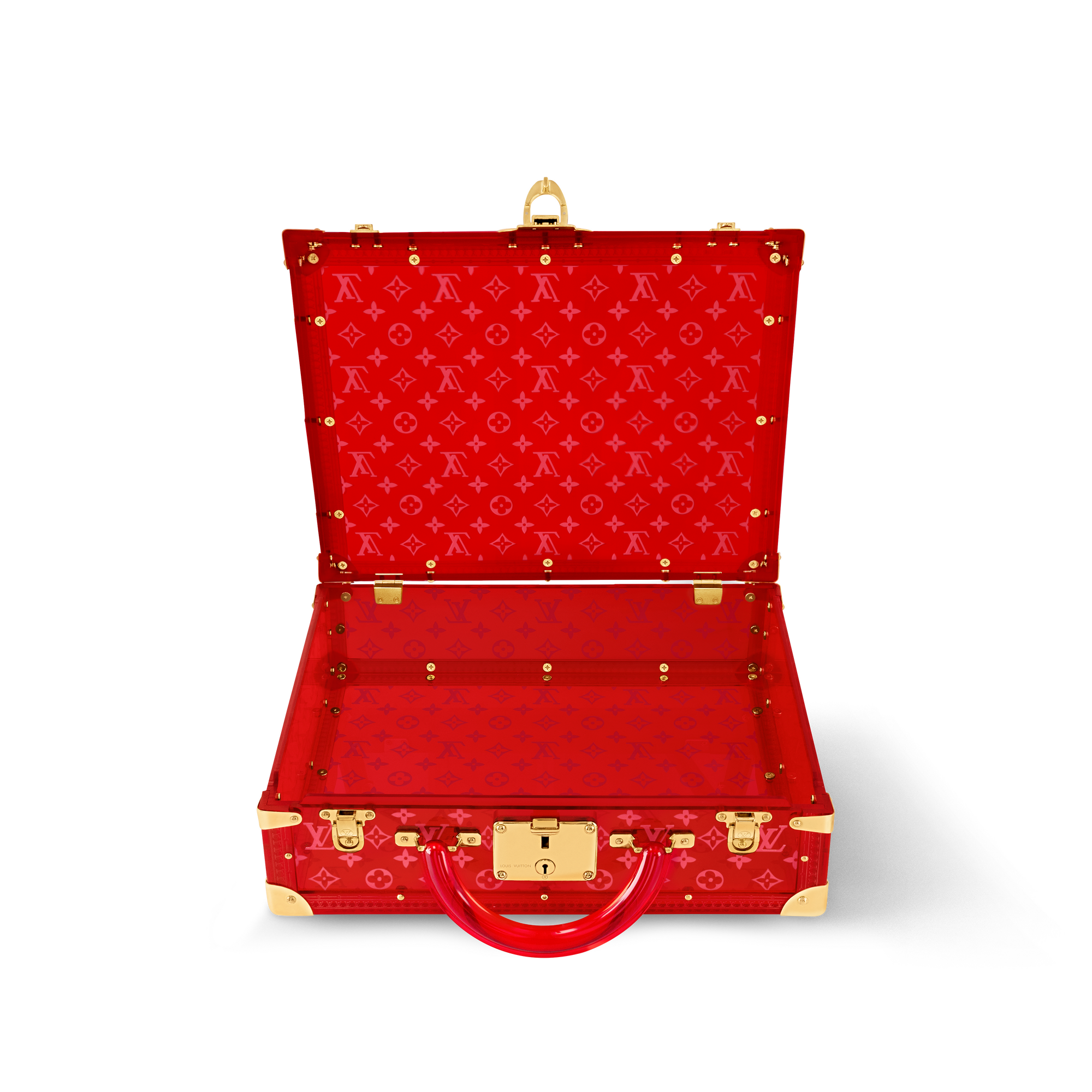 Cotteville Lunettes Seethrough Red High End Leathers in Trunks, Travel and Home