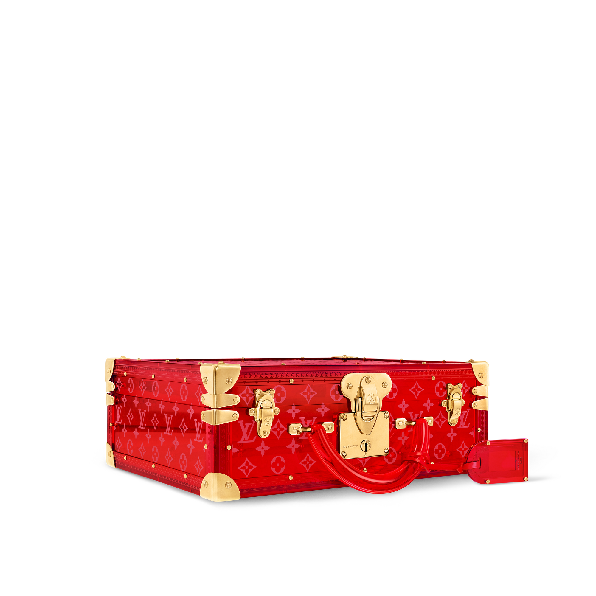 Cotteville Lunettes Seethrough Red High End Leathers in Trunks, Travel and Home