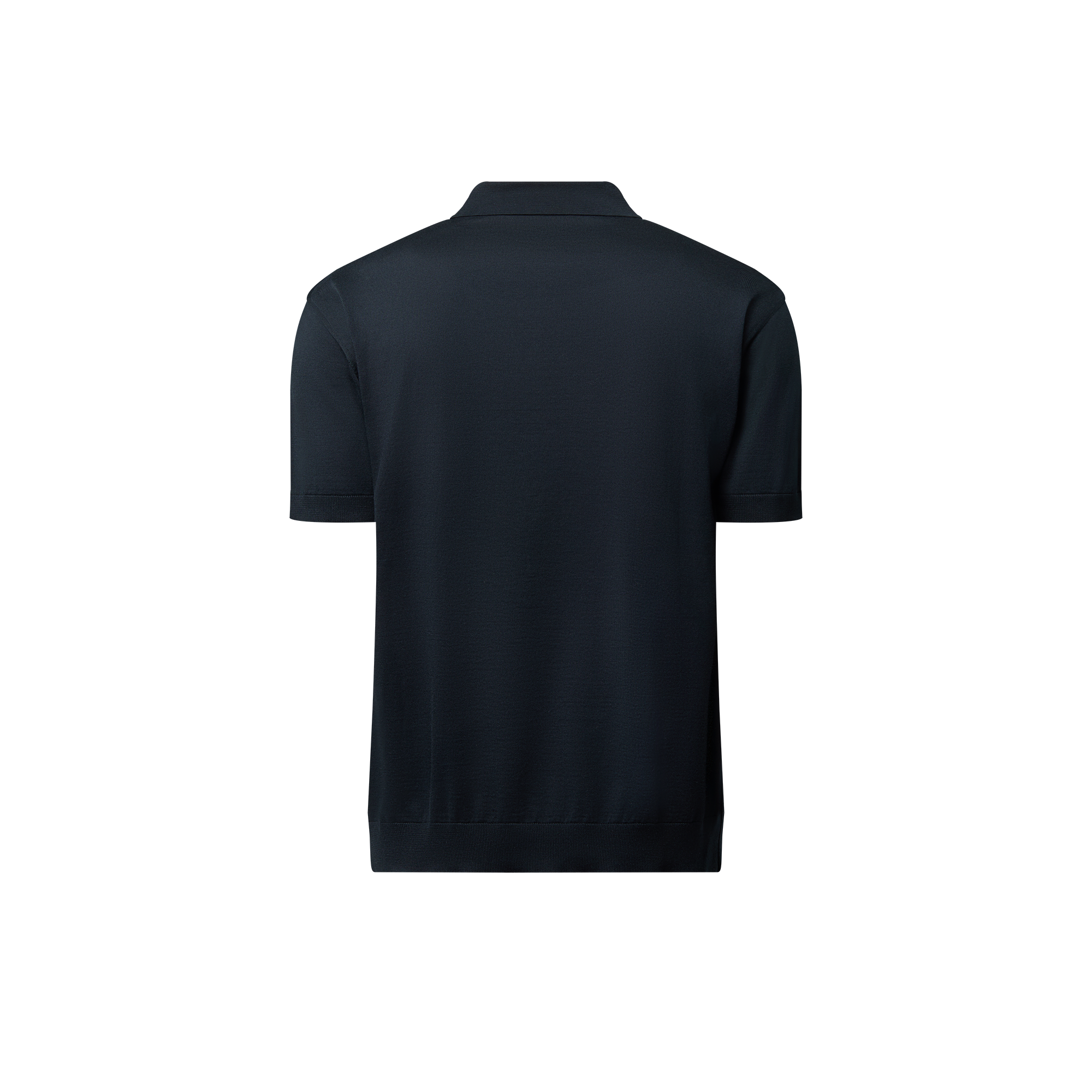 Cotton-Silk Blend Short-Sleeved Polo Shirt   in Men
