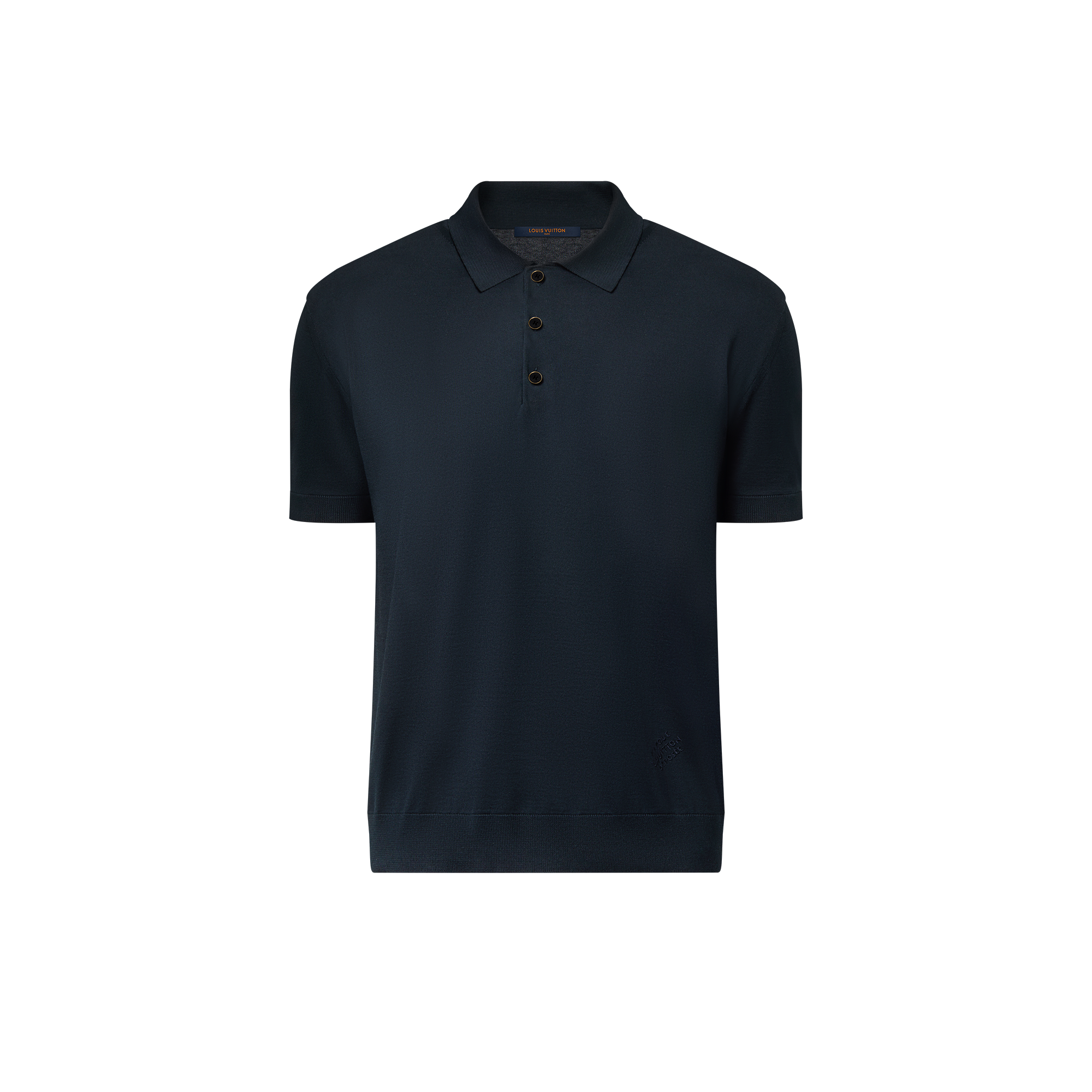 Cotton-Silk Blend Short-Sleeved Polo Shirt   in Men