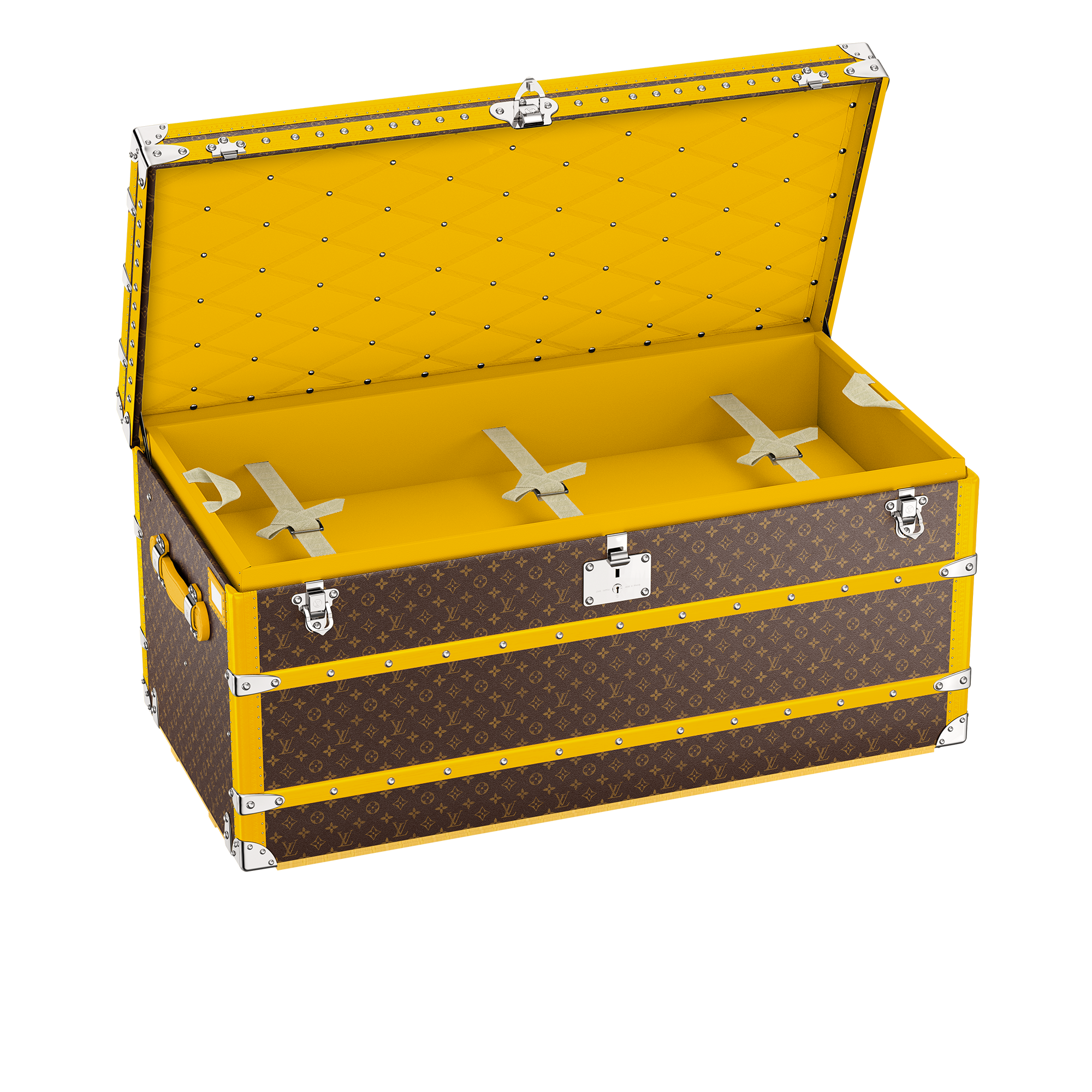 Courrier Lozine 110 Macassar Jaune Monogram Macassar in Trunks, Travel and Home