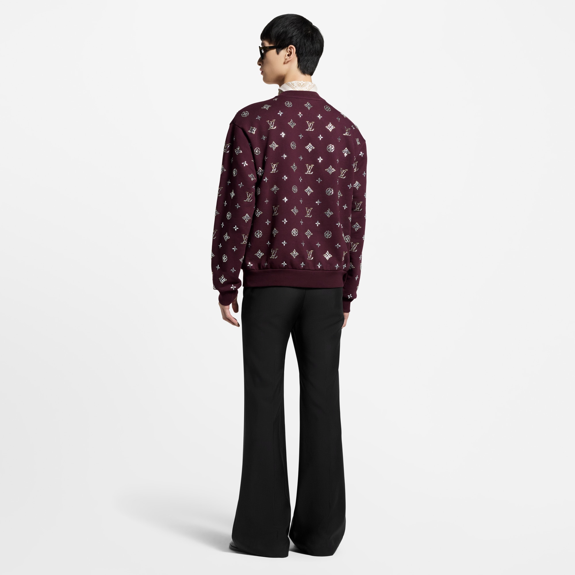 Crystal Monogram Crewneck  in Men