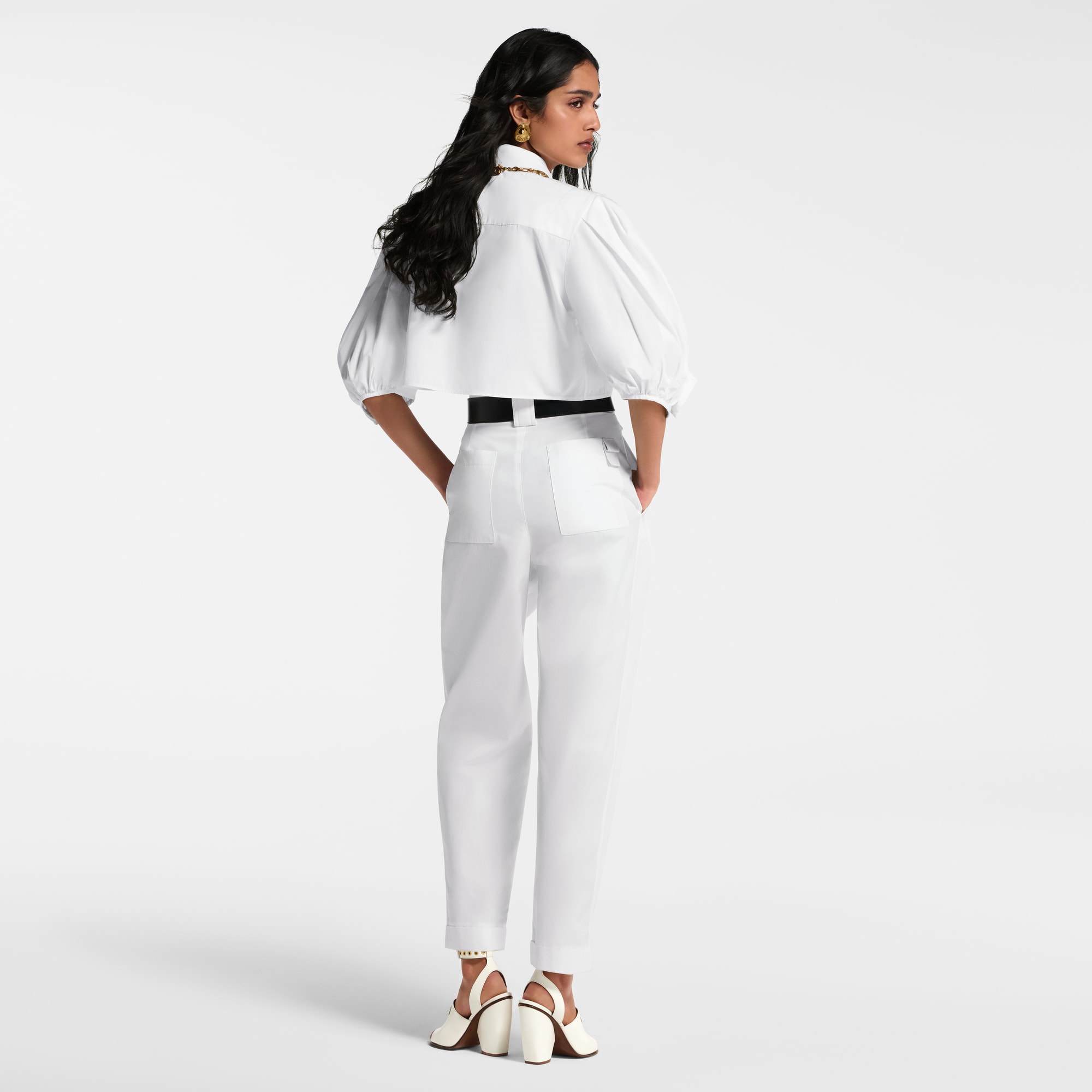 Cuffed Wide-Leg Pants  in Women