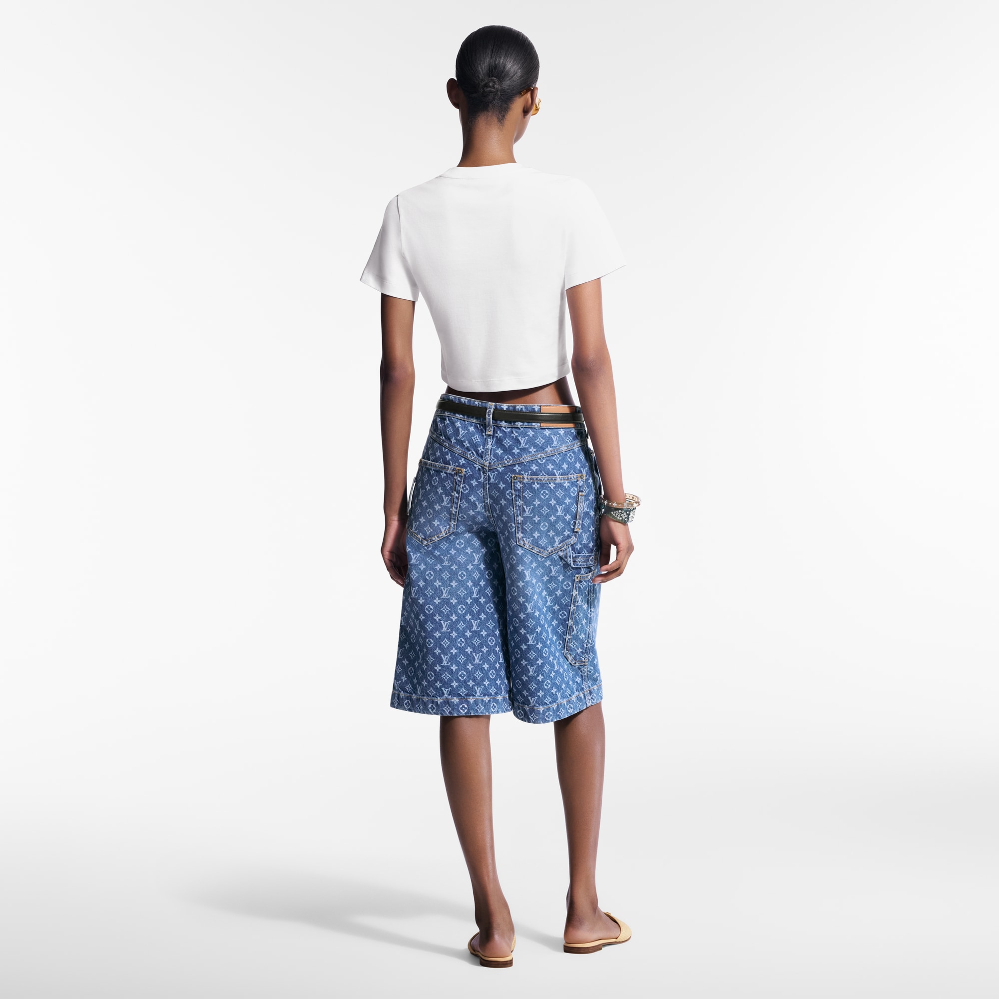 Cursive Signature Crop Top   in Women