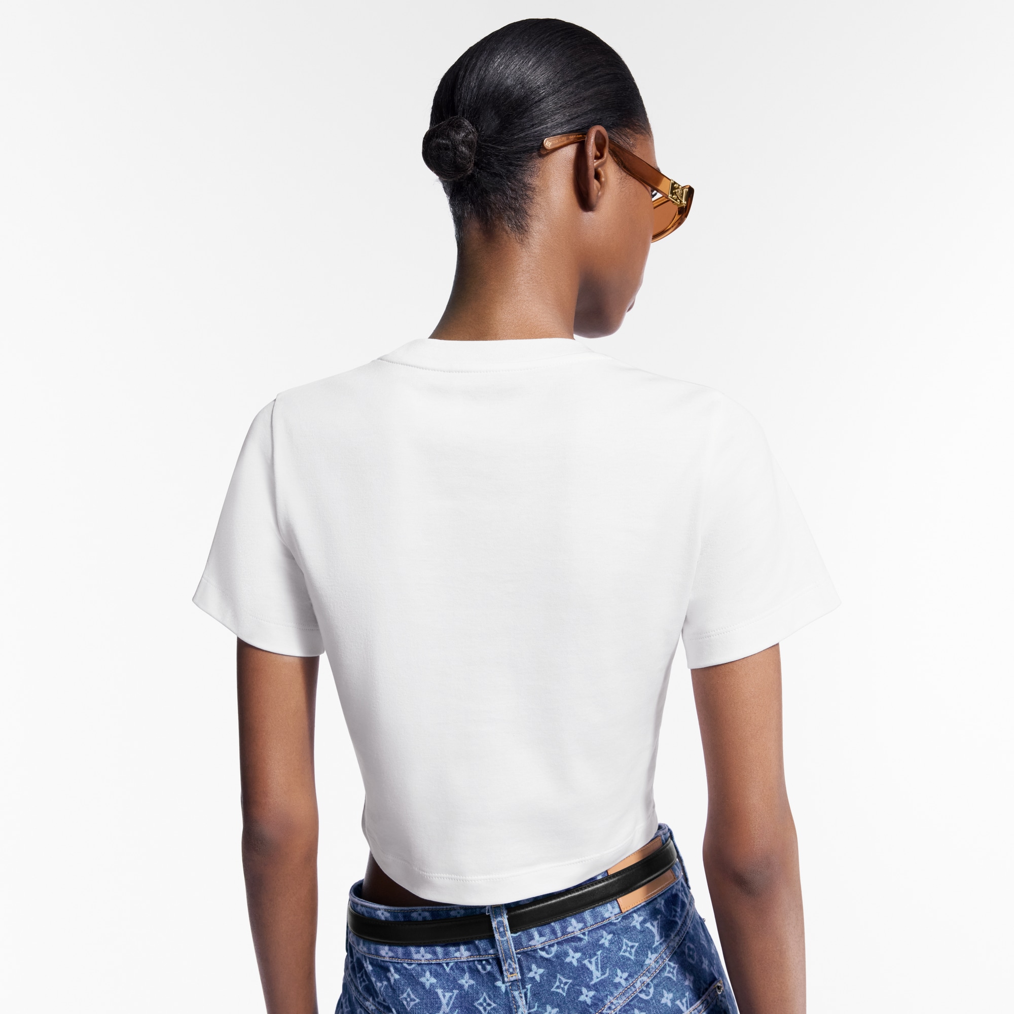 Cursive Signature Crop Top   in Women