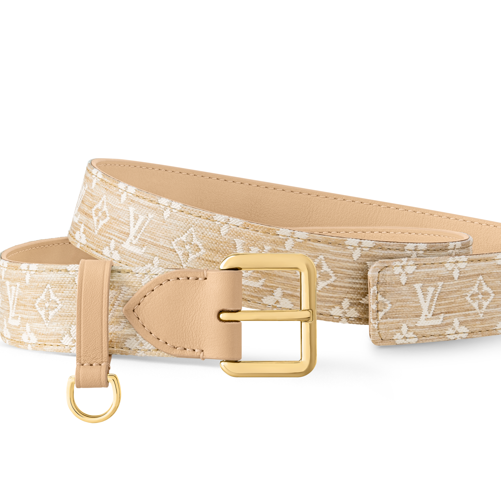 D-Ring Raffia 30mm Belt  in Women