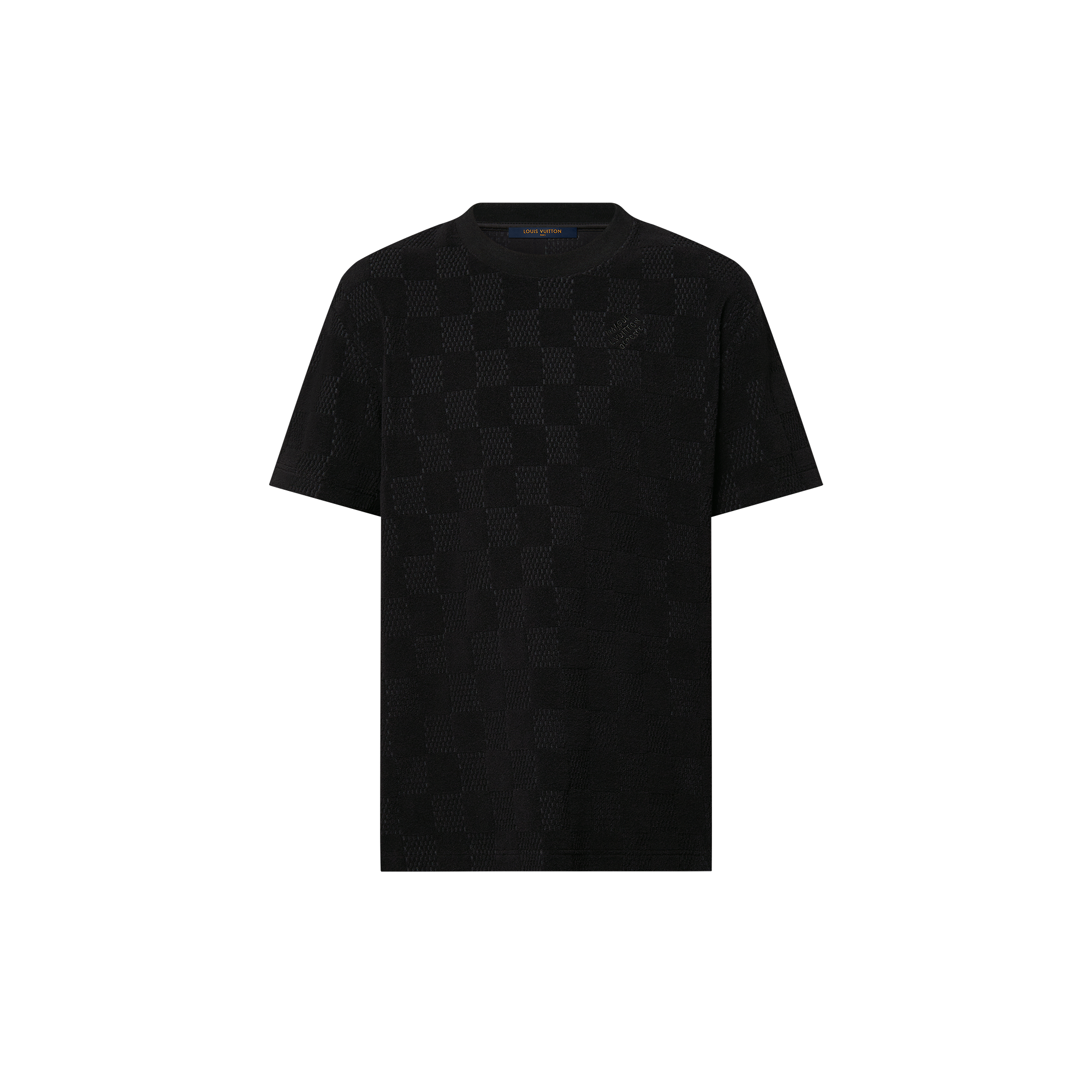Damier French Terry Cotton T-Shirt  in Men