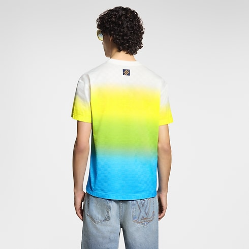 Damier Gradient Jacquard Cotton T-Shirt in Men's Ready-to-Wear T-shirts and Polos collections by Louis Vuitton (Product zoom)