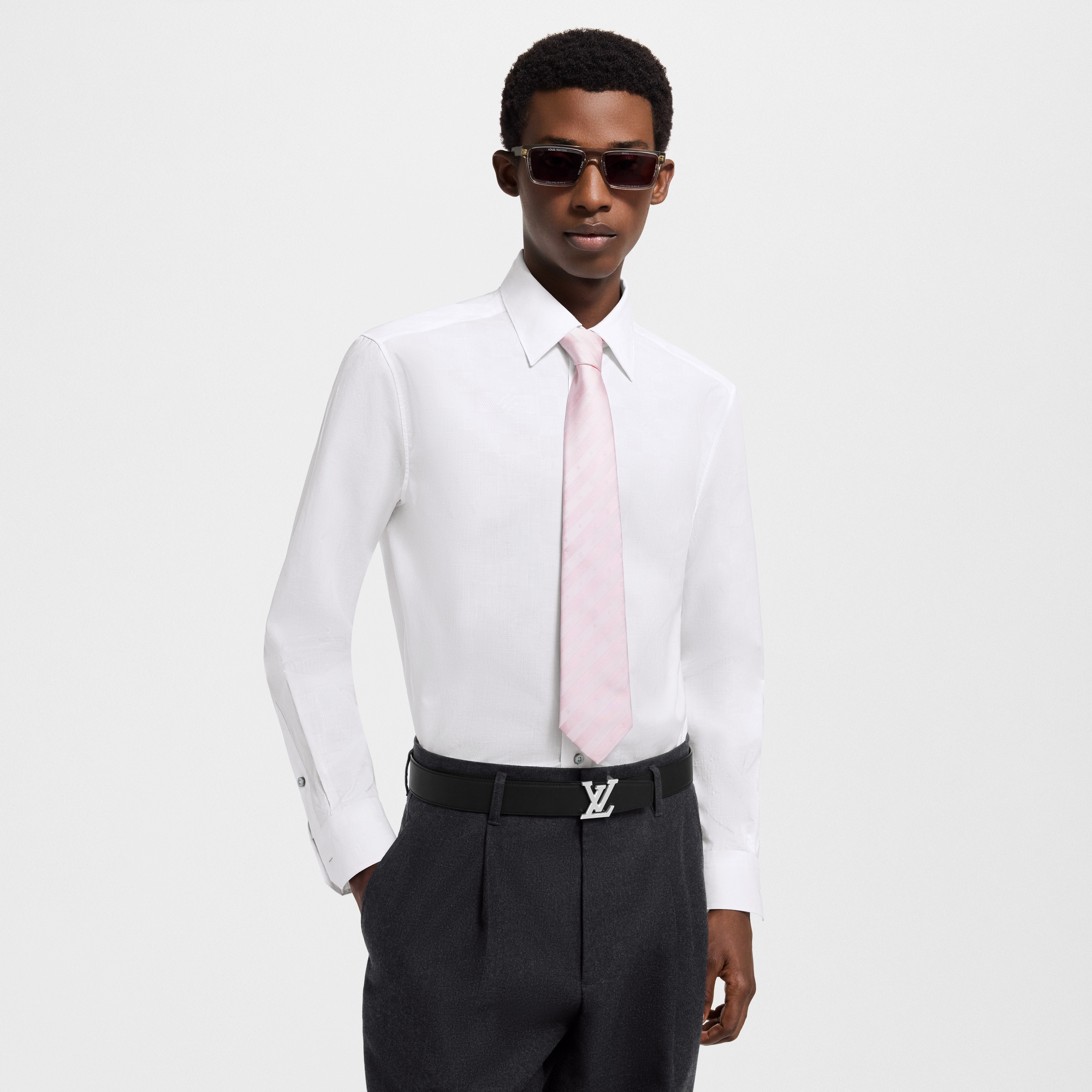 Damier Long-Sleeved Shirt  in Men
