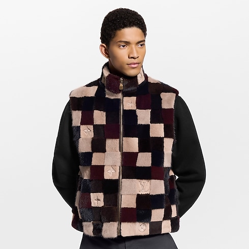 Damier Mink Vest in Men's Ready-to-Wear Outerwear and Coats collections by Louis Vuitton (Product zoom)