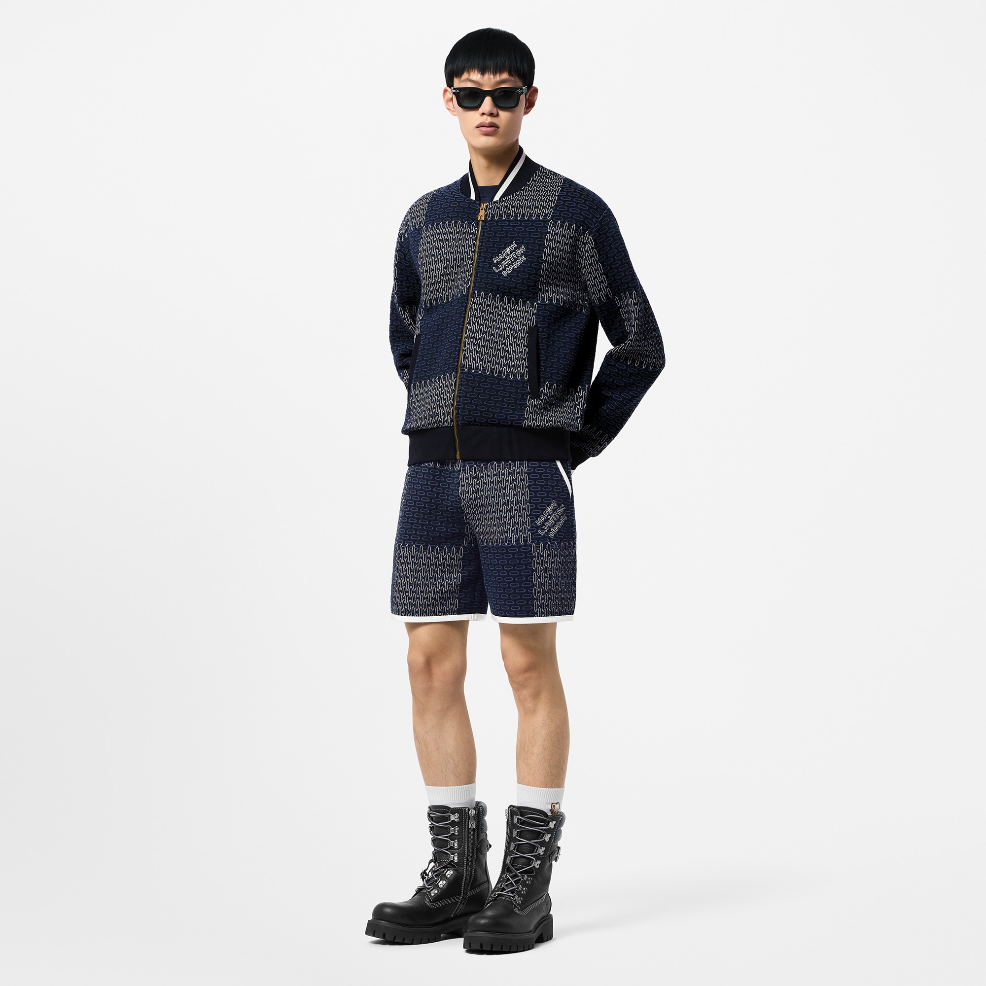 Damier Quilted Cotton Shorts  in Men