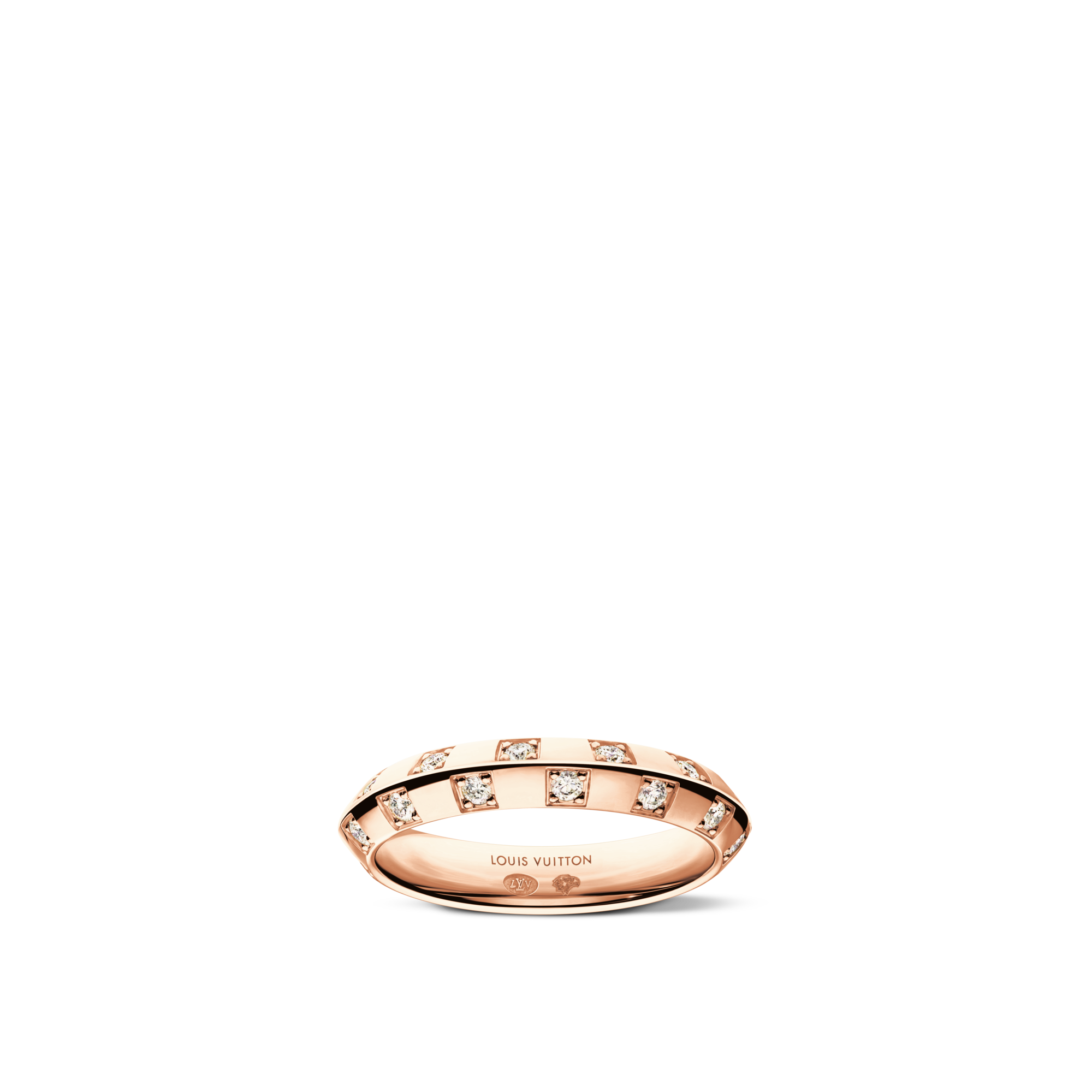 Damier Ring, Pink Gold and diamonds  in Les Extraordinaires